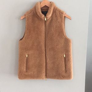J Crew faux fur vest.